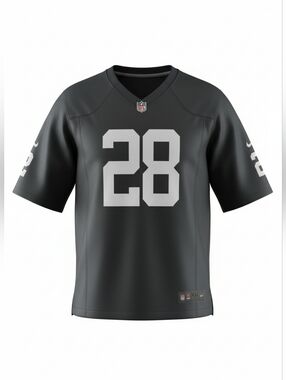 Nike Las Vegas Raiders Josh Jacobs Black/Grey #28 Game Jersey Men's Size XXL